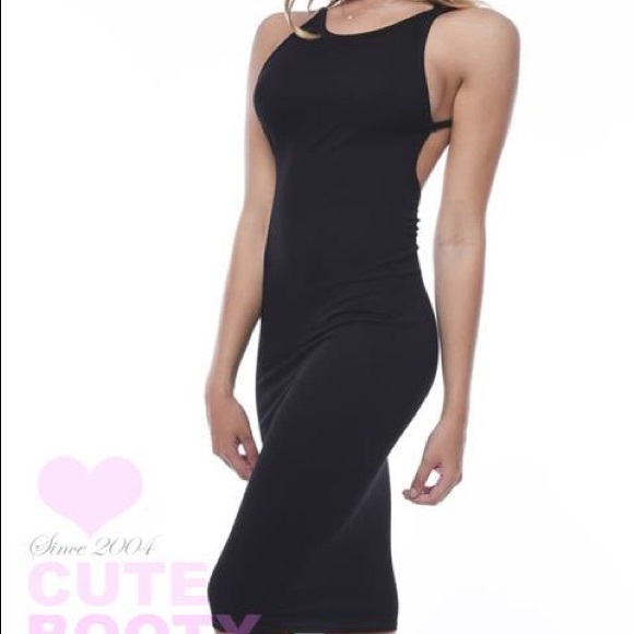 Cute Booty Lounge Dresses & Skirts - Open back ribbed tank dress